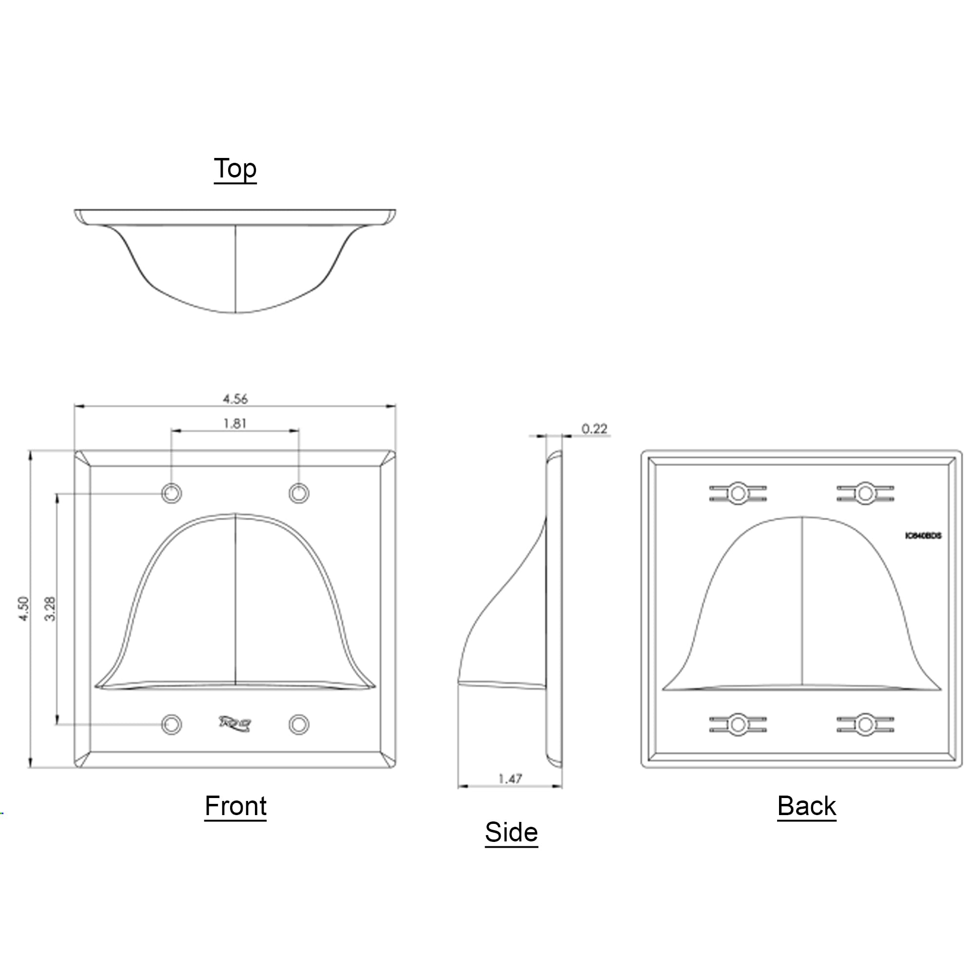 ICC Bulk Nose Faceplate Double Gang - Durable Electrical Cover Plate for Home & Office Wiring - Perfect for Wall Outlets, Switches, and Electrical Boxes