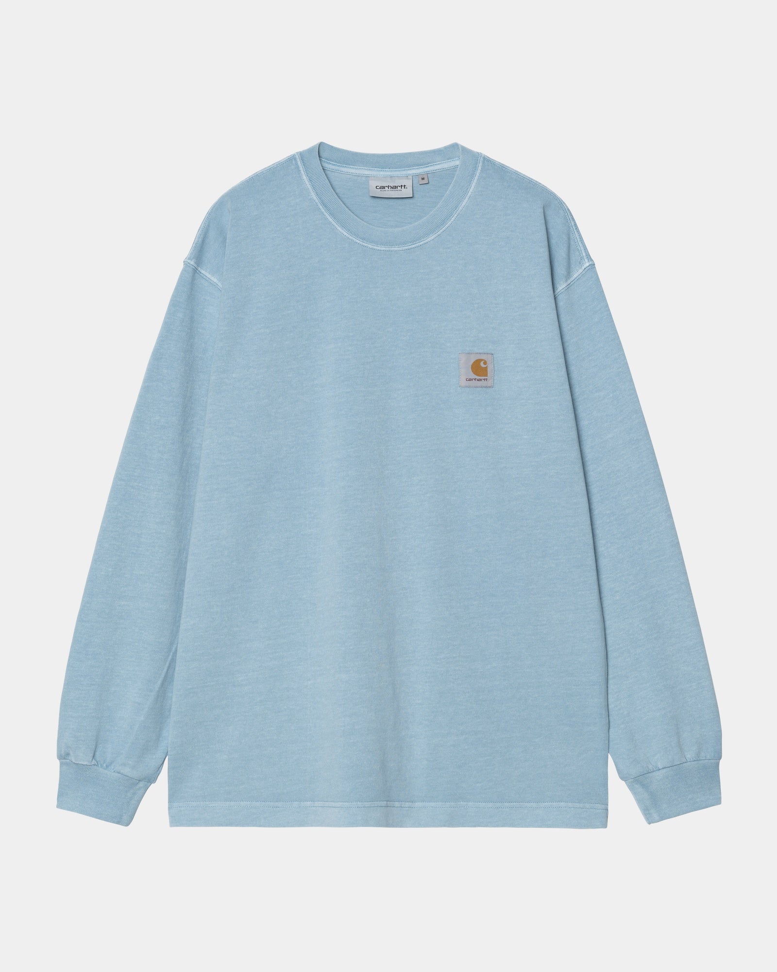 Nelson Long Sleeve T-Shirt for Men | Soft Cotton Casual Shirt in Clay Blue | Perfect for Work, Travel & Everyday Wear
