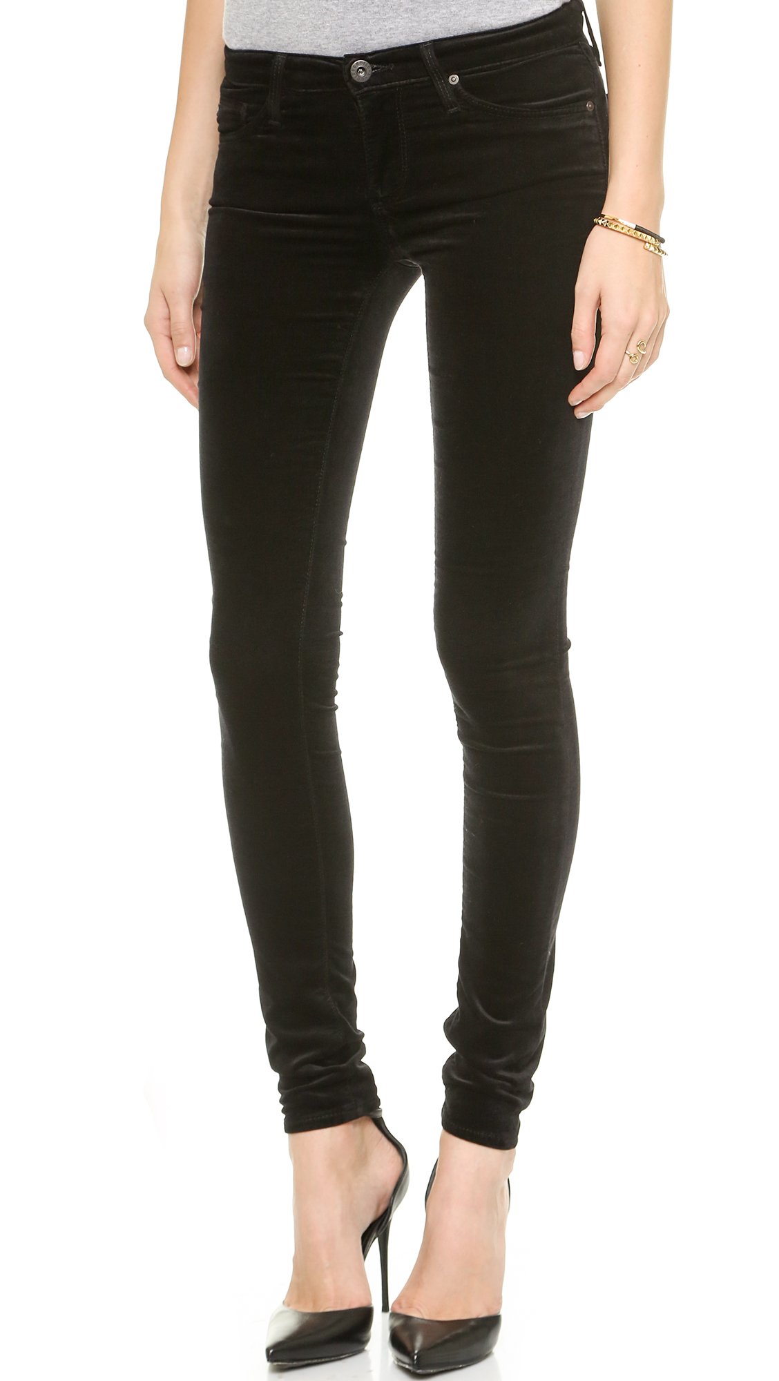 AG Adriano Goldschmied Women's High Waisted Skinny Legging Velvet Pants - Soft Stretch Comfort for Work, Lounge & Evening Wear
