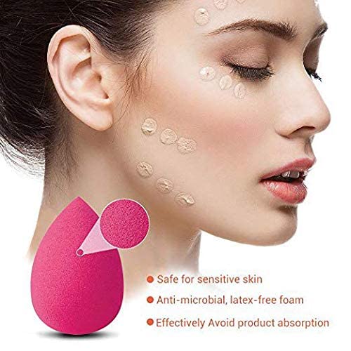 Lusty Soul Makeup Sponge Beauty Blender Puff - Set of 4 Foundation Blending Sponges for Flawless Makeup Application | Perfect for Liquid, Cream & Powder Cosmetics | Professional Makeup Tools for Daily Use & Travel
