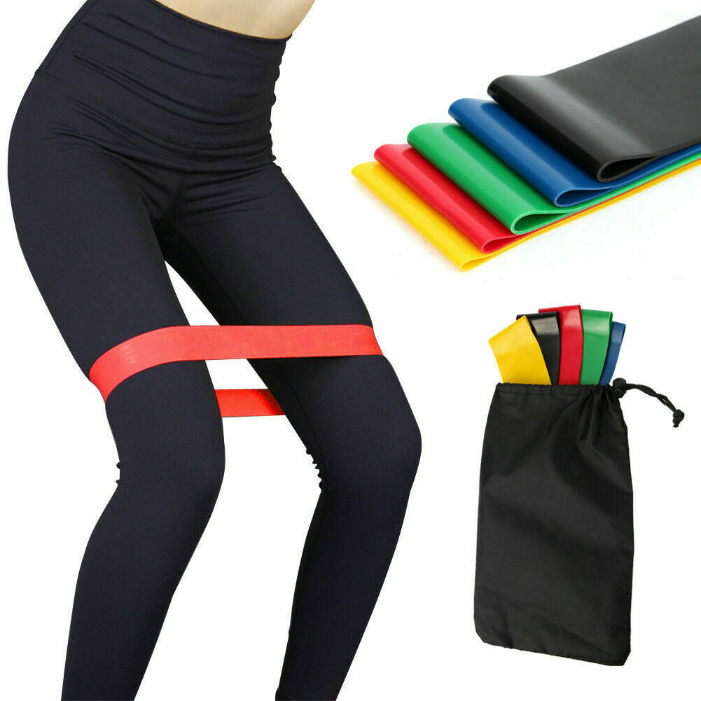 Premium 5-Piece Resistance Bands Set for Exercise, Yoga, Gym & Home Workouts – Stretchable Elastic Fitness Bands for Strength Training, Toning & Flexibility – Perfect for Men & Women