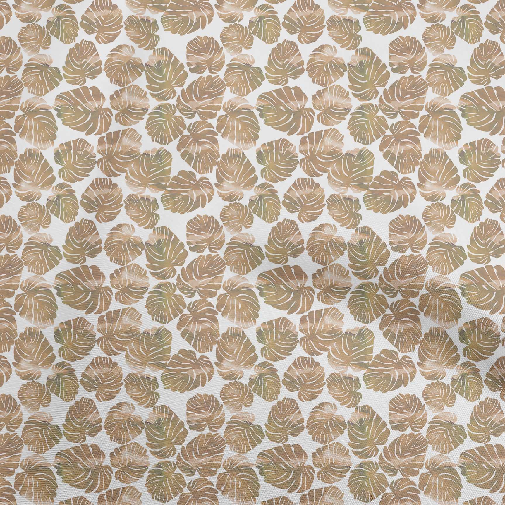 oneOone Velvet Beige Fabric - 58 Inch Wide Tropical Print Sewing Material for DIY Clothing, Dresses & Home Decor | Soft, Durable & Easy to Sew | Perfect for Upholstery, Curtains & Craft Projects