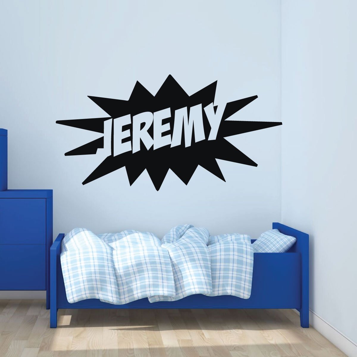 Personalized Super Hero Wall Decal for Boys - Custom Vinyl Sticker for Bedroom, Playroom & Nursery Decor - Perfect for Kids' Room Makeover & Superhero Themed Parties