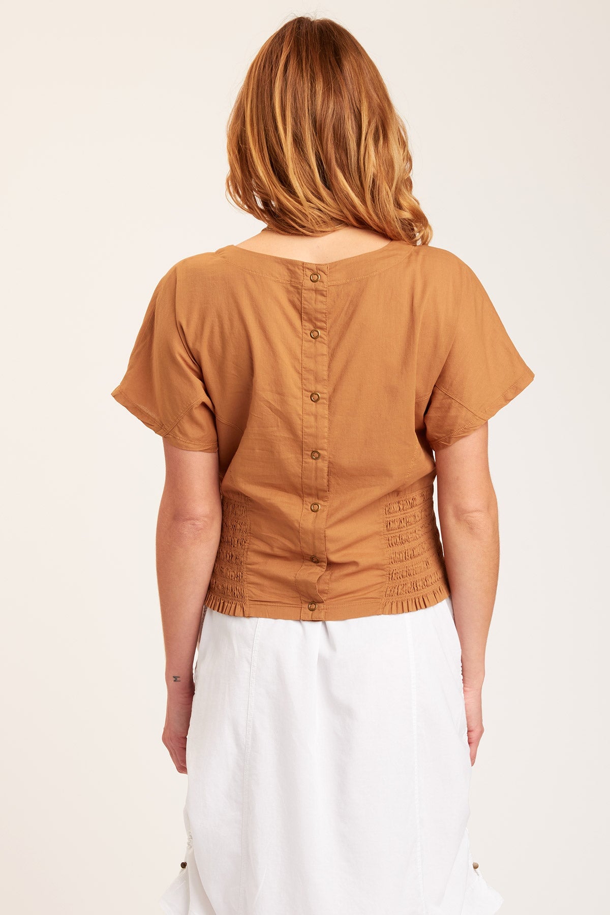 Vivi Top Terra Cotta Women's Casual T-Shirt - Soft Cotton Comfort Fit Tee for Everyday Wear, Workout & Lounge