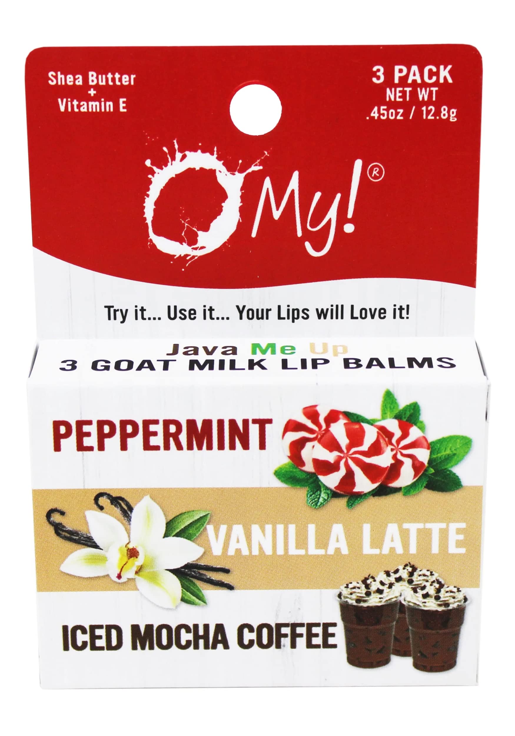 Organic Goat Milk Lip Balm 3 Pack - Moisturizing Shea Butter & Vitamin E | Paraben-Free, Handcrafted in USA | Perfect for Dry Lips, Winter Care & Daily Hydration