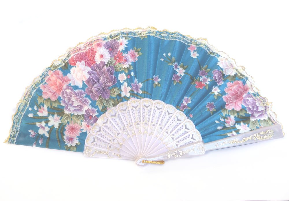 Elegant Golden Lace Feng Shui Silk Hand Fan - Traditional Chinese Decorative Fan for Home Decor, Wedding Gift & Meditation Accessory