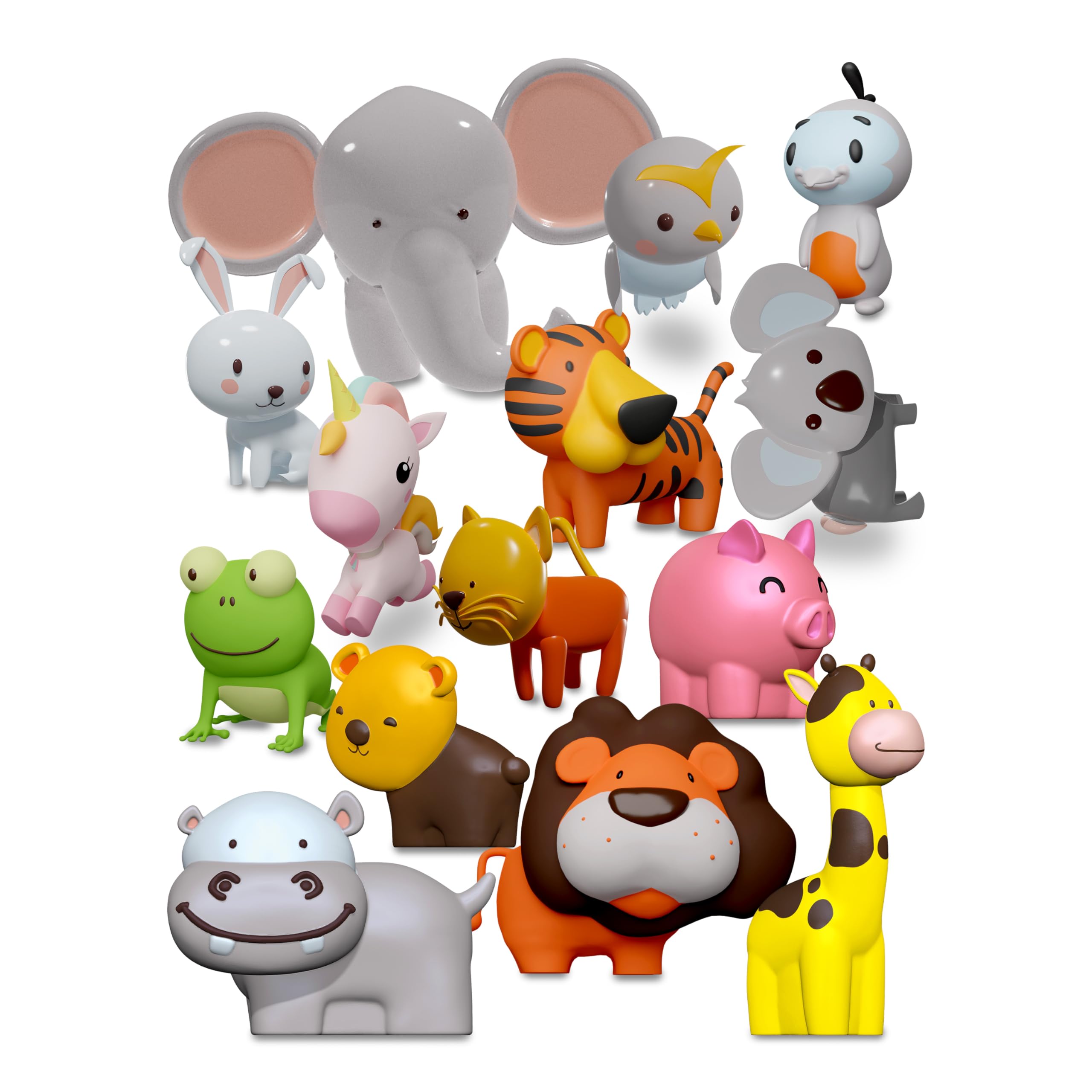 Mold-Free Bath Toys for Babies & Toddlers - Animal Shaped No Hole Bath Toys Set, BPA-Free & Safe for Kids 1-18 Months - Perfect for Bathtub, Pool & Water Play Fun - Ideal Toddler Gift for Ages 1, 3, 6, 12, 18 Months