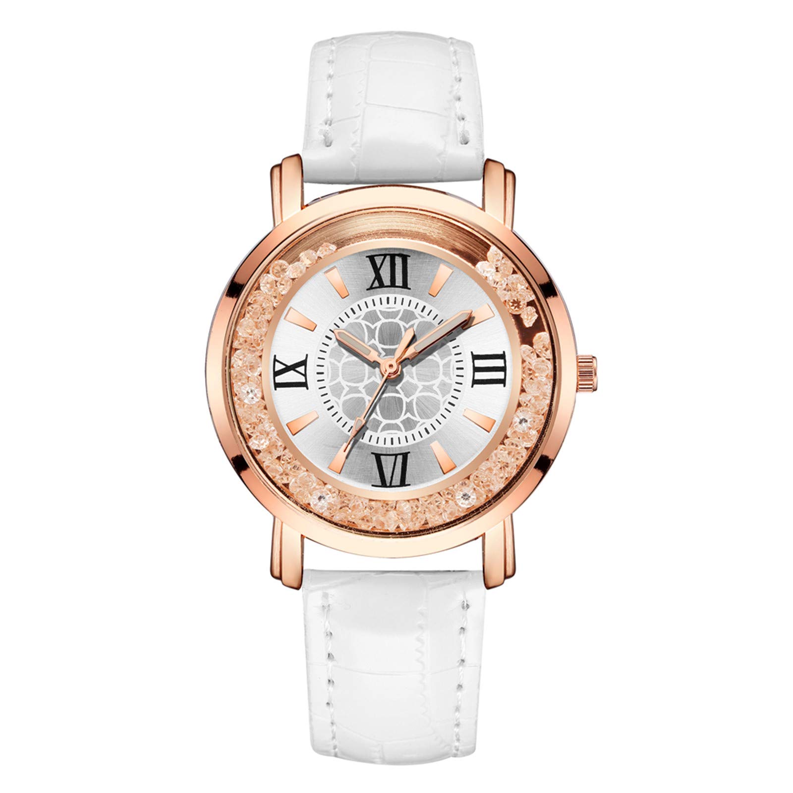 Sleek Women's Leather Watch 20mm - Minimalist Quartz Watch with Nylon Strap for Daily Wear & Gifts