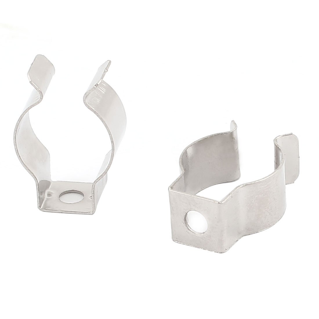 uxcell T5 U Clips Holder Bracket - Stainless Steel LED Light Tube Mounting Accessories (2 Pack) for Secure Fluorescent Tube Replacement & Sag Prevention - Perfect for Home, Office & Garage Lighting Fixtures
