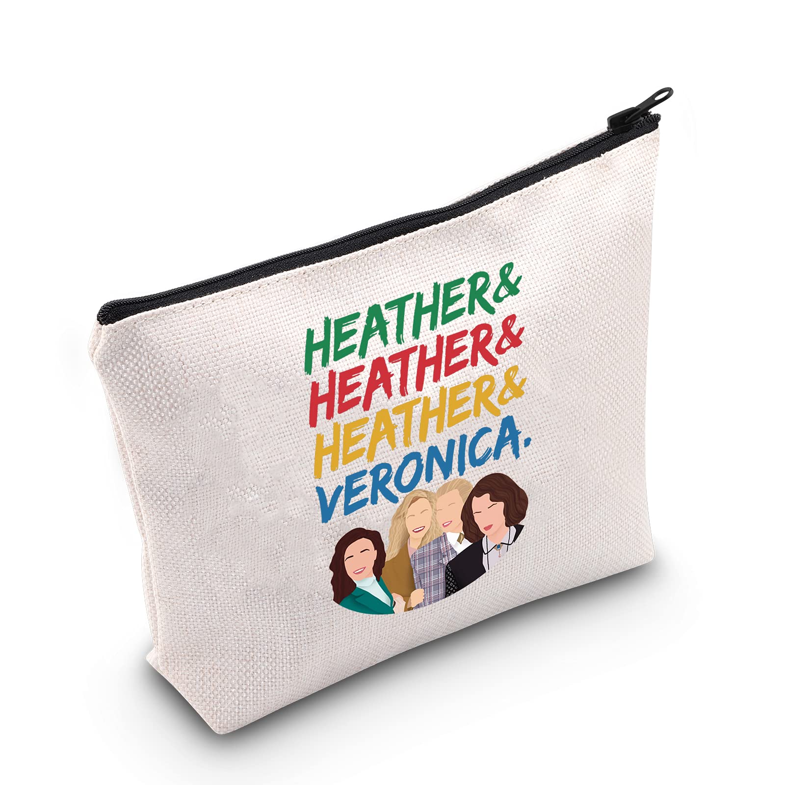 Heathers Movie Inspired Makeup Bag - Heather Sister Cosmetic Pouch with Zipper, Perfect Gift for Heathers Fans, Friends & Family - Great for Travel, Cosmetics Storage & Heathers Merchandise Collection