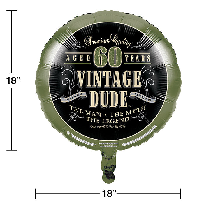 10-Pack Bulk Vintage Dude Mylar Balloons (60 Inches) - Perfect for Birthday Parties, Graduations & Themed Events