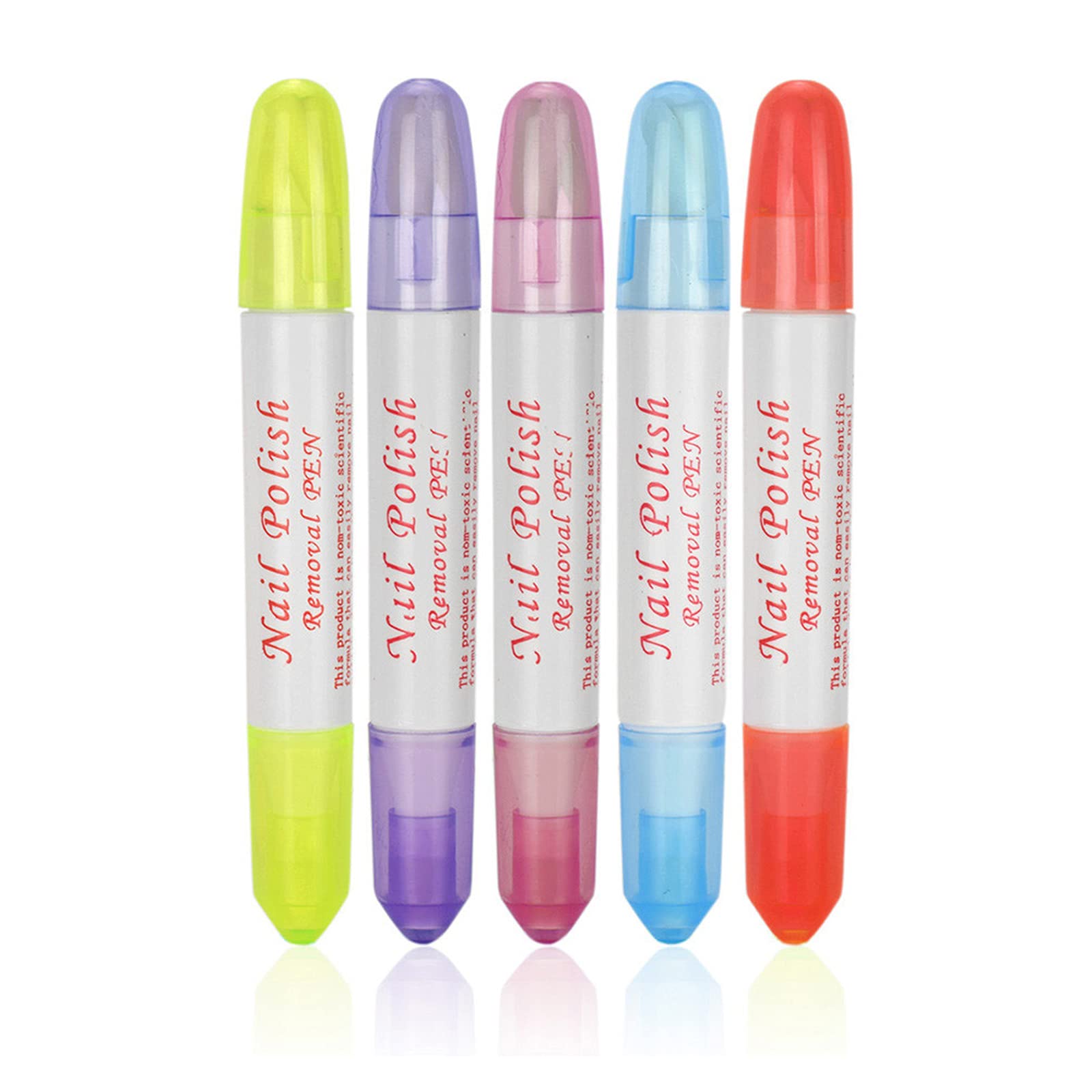 Professional 5Pcs Nail Polish Remover Pens with Cotton Heads - Quick Dry Manicure Corrector for DIY Nail Art & Mistakes | Portable Nail Polish Correction Tool for Home, Salon & Travel Use