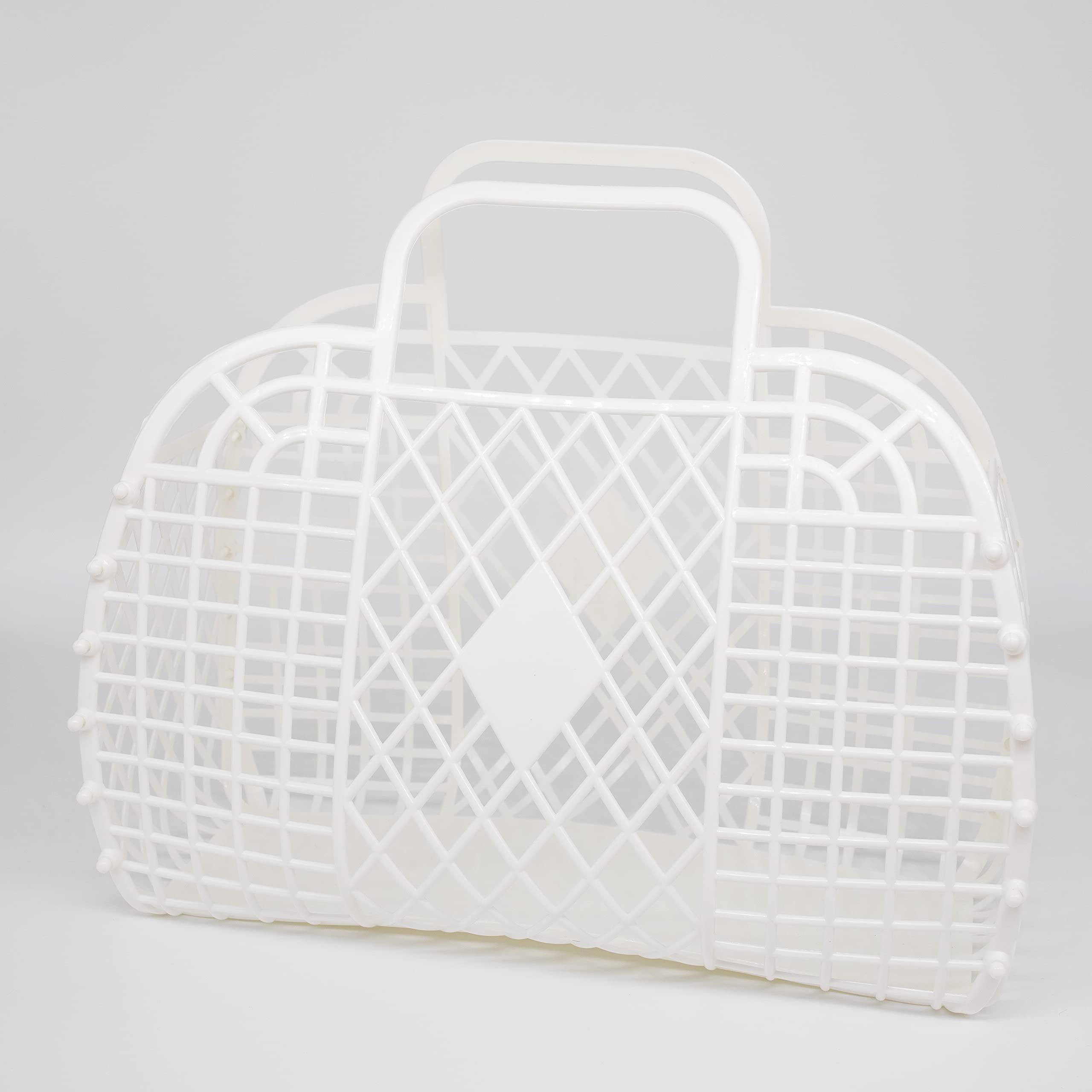 Stylish Jelly Purse & Beach Tote Bag - Clear Plastic Easter Basket for Women - Perfect for Beach Vacations, Pool Parties & Summer Outings