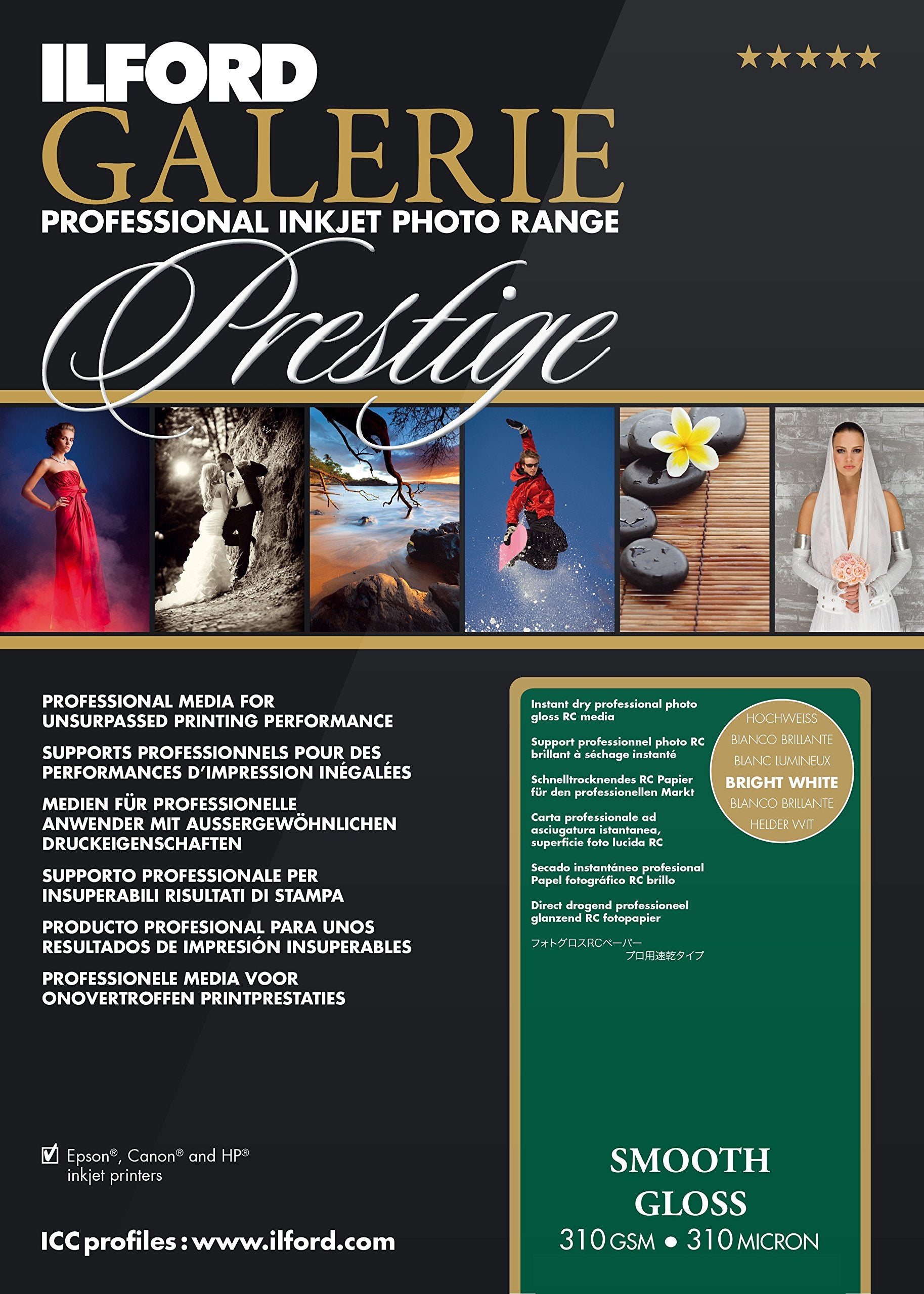 ILFORD Galeria Prestige Smooth Glossy Photo Paper - Premium Quality for Professional Photography, Art Prints & Framing Projects