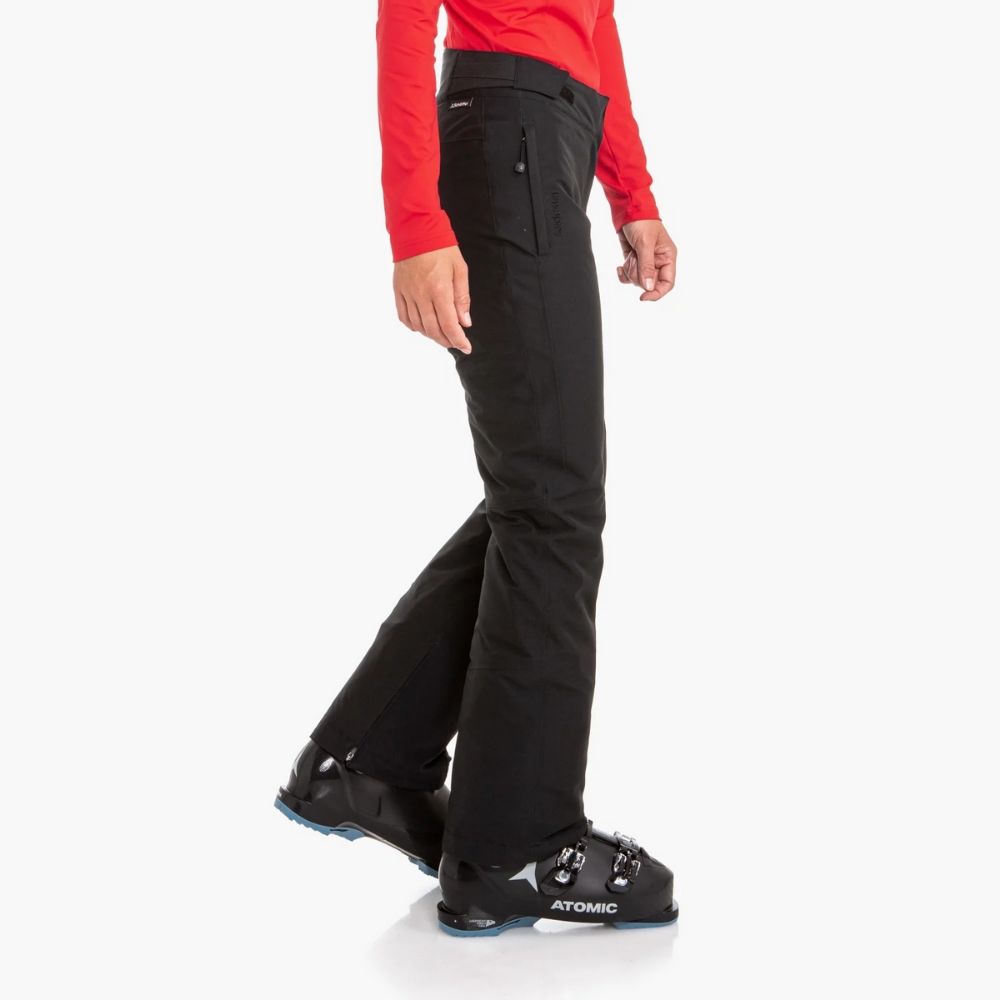 Schoffel Pinzgau1 Women's Ski Pants - Black, Long Length - Waterproof Winter Snow Pants for Skiing & Snowboarding