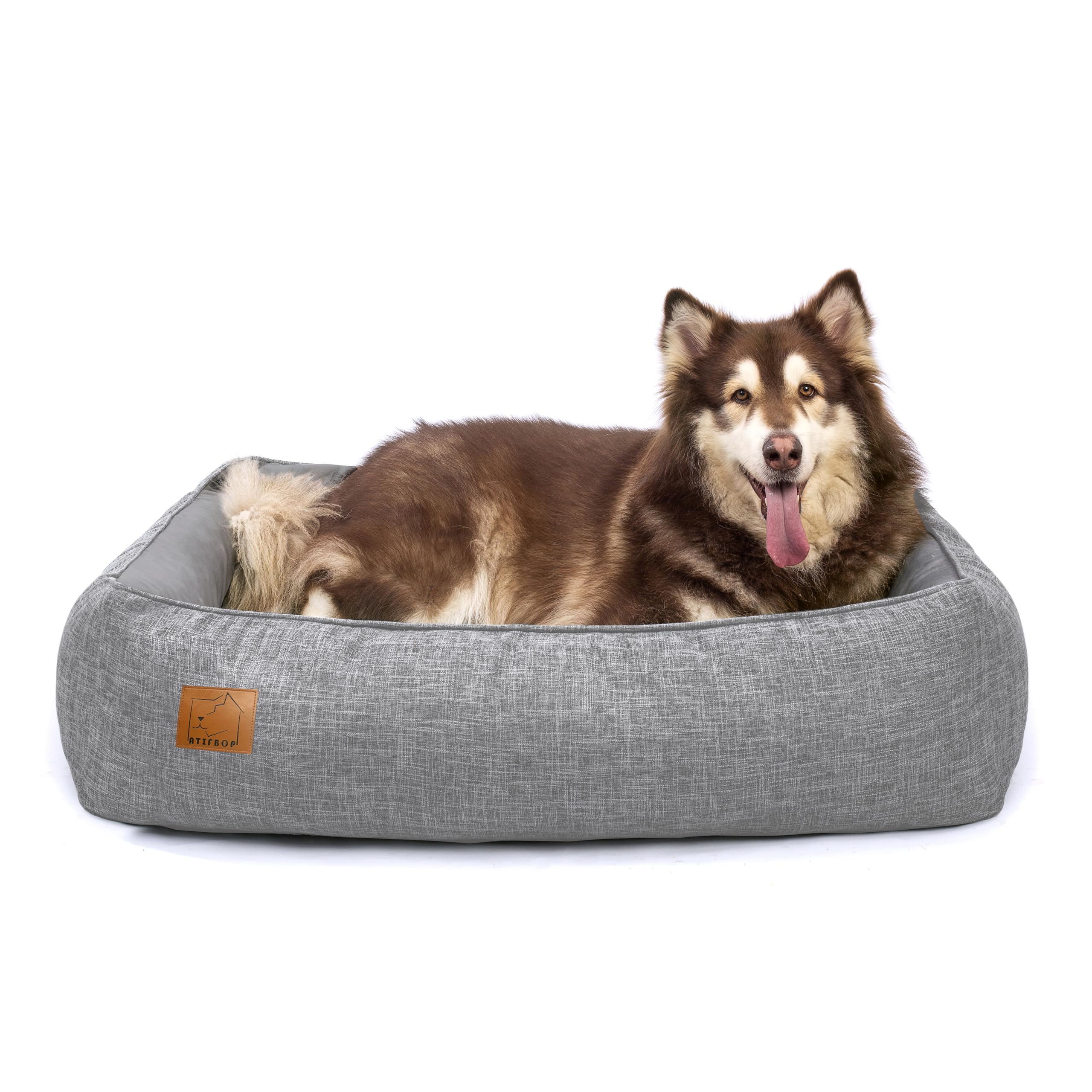 **Orthopedic Memory Foam Dog Bed for Large Dogs - Waterproof & Washable Cover, Cooling Gel Support - Pain Relief Pet Sofa (46x38x12 Inch, Grey) - Perfect for Arthritis, Joint Pain & Comfortable Sleeping**