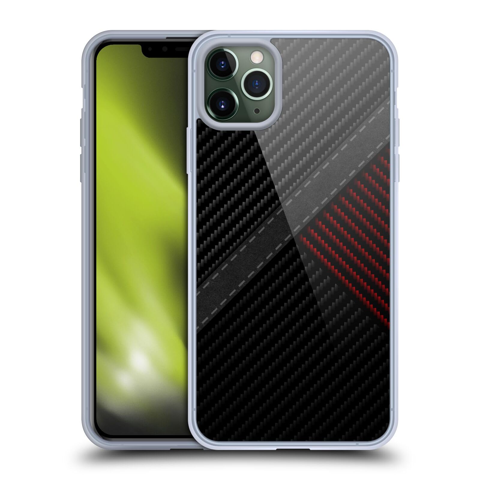 Officially Licensed Alyn Spiller Stitch Carbon Fiber Soft Gel Case for Apple iPhone 11 Pro Max - Durable Protection with Stylish Design, Perfect for Everyday Use, Travel & Outdoor Activities
