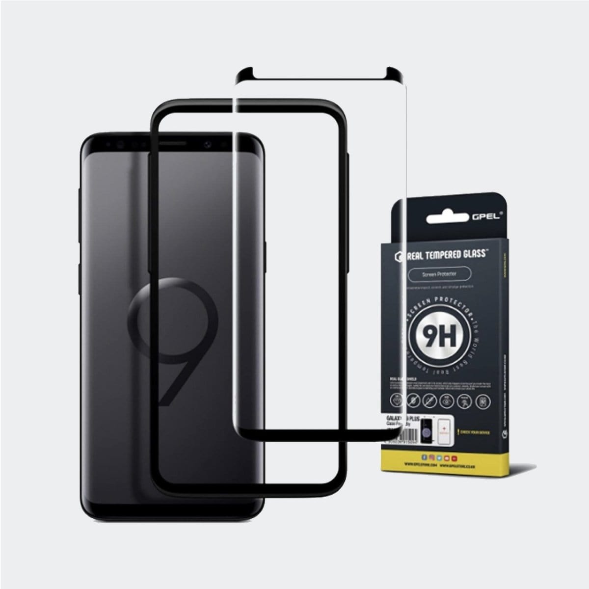 GPEL Tempered Glass Screen Protector for Samsung Galaxy S9 - HD Clear, Anti-Scratch, Bubble-Free - Perfect for Work, Travel & Daily Protection