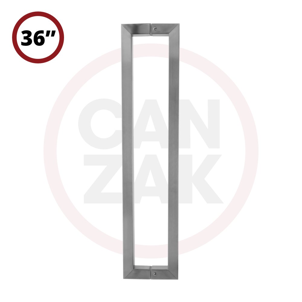 36 Inch Brushed Stainless Steel Pull Push Door Handles - Modern Interior & Exterior Door Hardware for Home, Office & Commercial Use - Durable & Stylish Contemporary Design