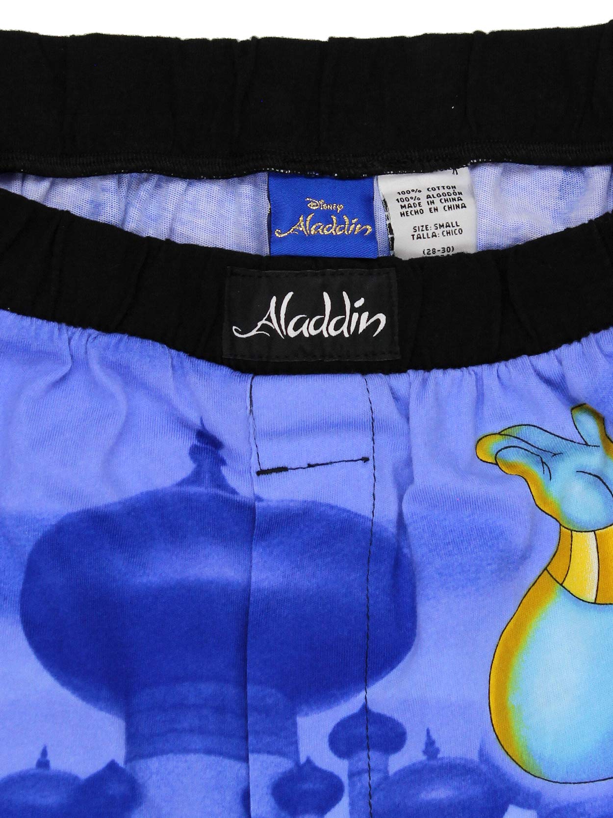Disney Aladdin Genie & Jafar Men's Boxer Briefs - Soft Lounge Shorts for Sleep, Relaxation & Cosplay | Officially Licensed Cotton Underwear