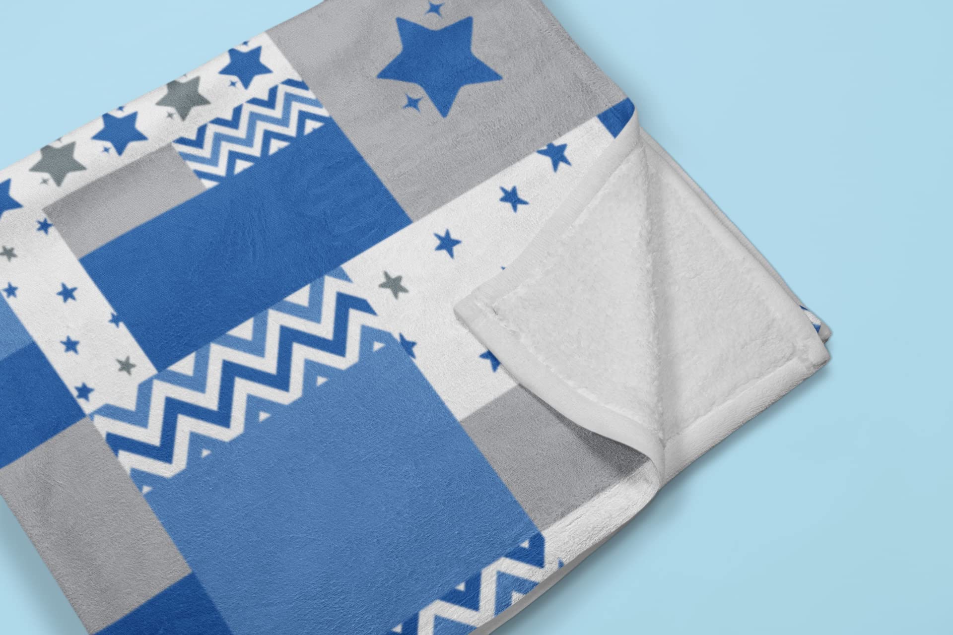 Custom Baby Boy Blankets with Name - Personalized Newborn Baby Gift | Soft Embroidered Blankets for Boys | Perfect Christening, Birthday & Welcome Home Gifts