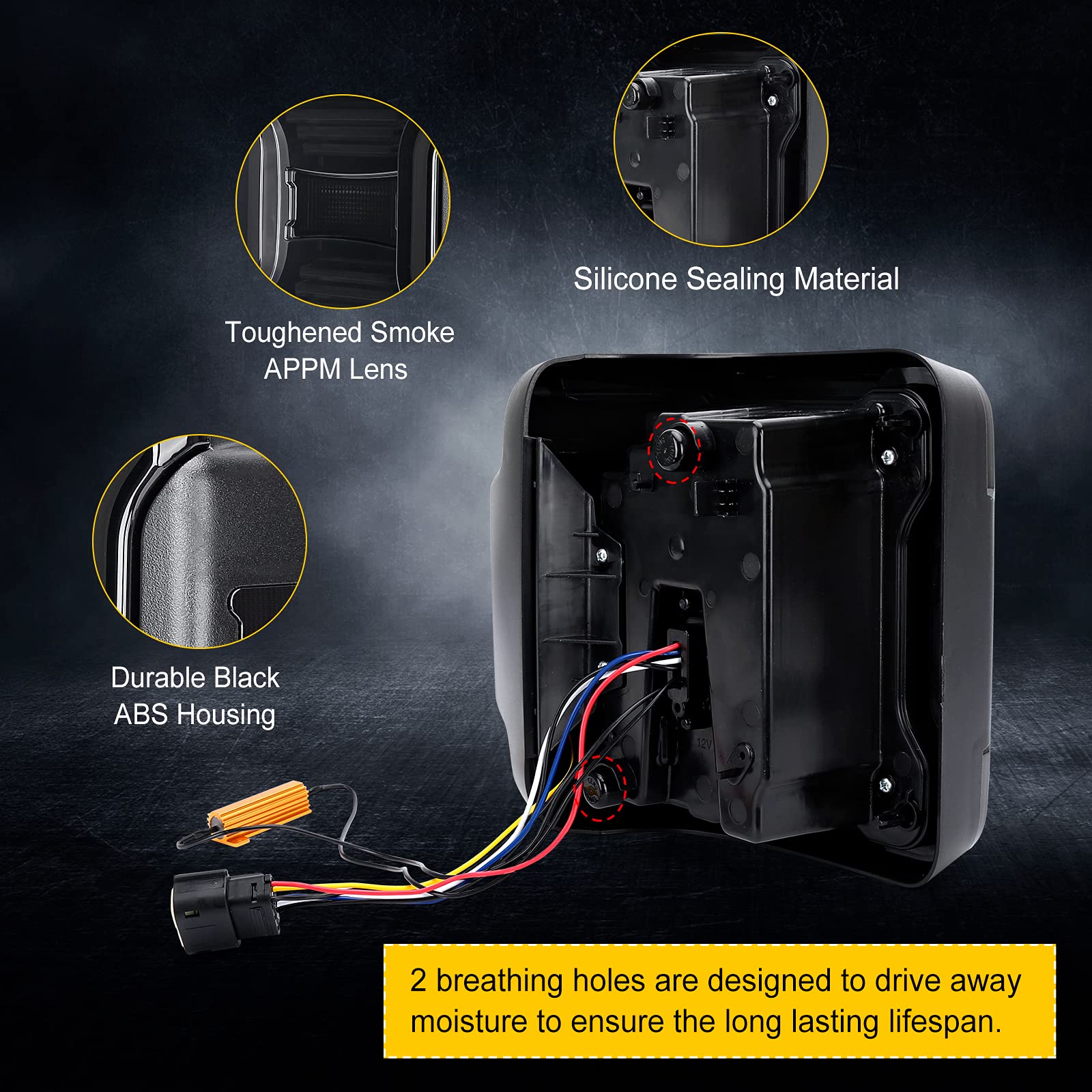 SUPAREE LED Tail Lights for Jeep Wrangler JL 2018-2024 - Bright Reverse Lights, Turn Signals & Running Lights with Side Marker - Perfect for Off-Roading & Night Driving
