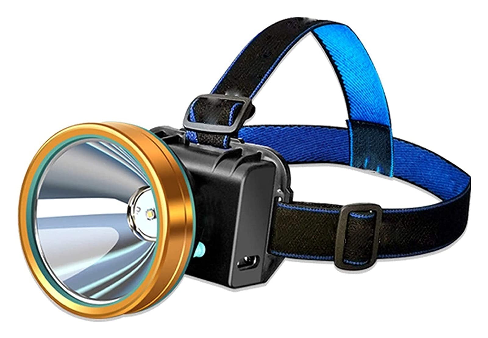 Super Bright LED Headlamp with Motion Sensor - Rechargeable Mining Headlamp for Outdoor Activities like Camping, Fishing, Cycling & Night Hiking - Waterproof Head-Mounted Flashlight for Hands-Free Lighting