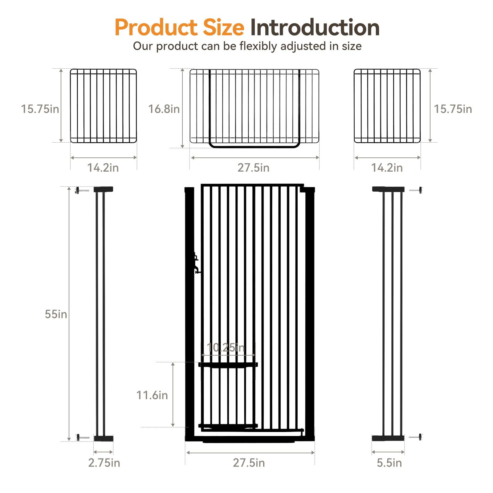 Extra Tall Cat Gate for Doorway - 30
