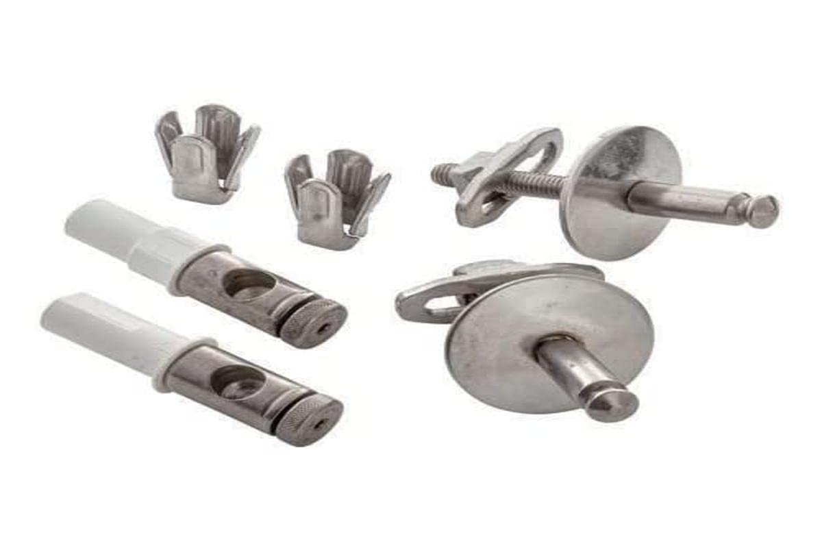 Genuine Washpoint R6437AA Chrome Normal Close Seat Hinges - Durable Toilet Seat Hardware for Bathroom & RV Upgrades