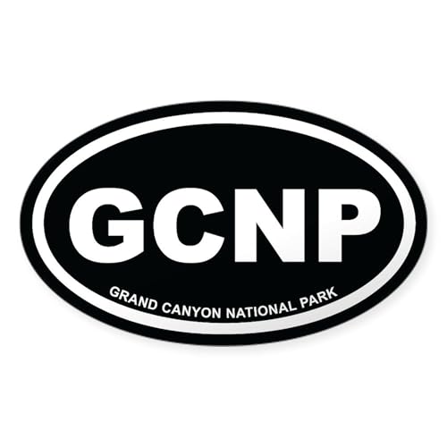 Clear - Black Grand Canyon National Park Oval Sticker