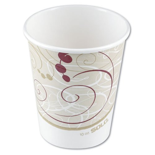 Solo 376SMSYM 6 oz Single-Sided Poly Coated Paper Hot Cups - Case of 100 (100 Count) | Insulated Coffee Cups for Office, Cafes & Takeout | BPA-Free Disposable Hot Drink Containers