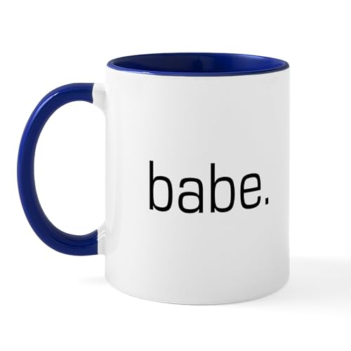 White/Navy Inside - Babe Mug