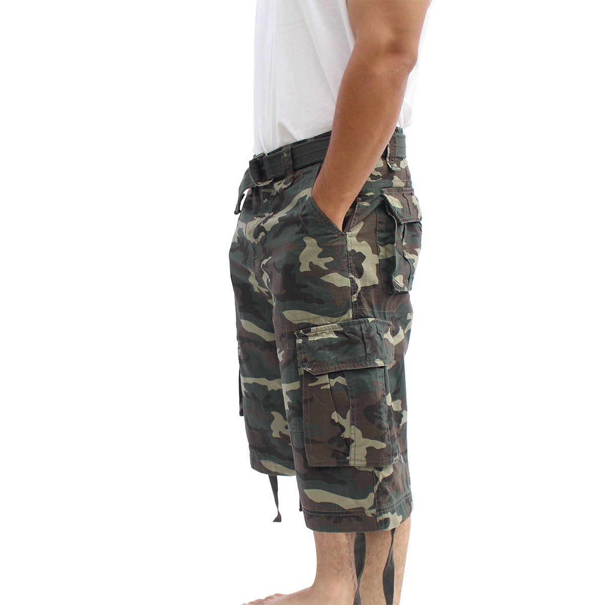 Big and Tall Men's Cargo Shorts with Belt Loops - Up to Size 50 - Comfortable Stretch Fit for Casual Wear, Outdoor Activities & Summer Vacation