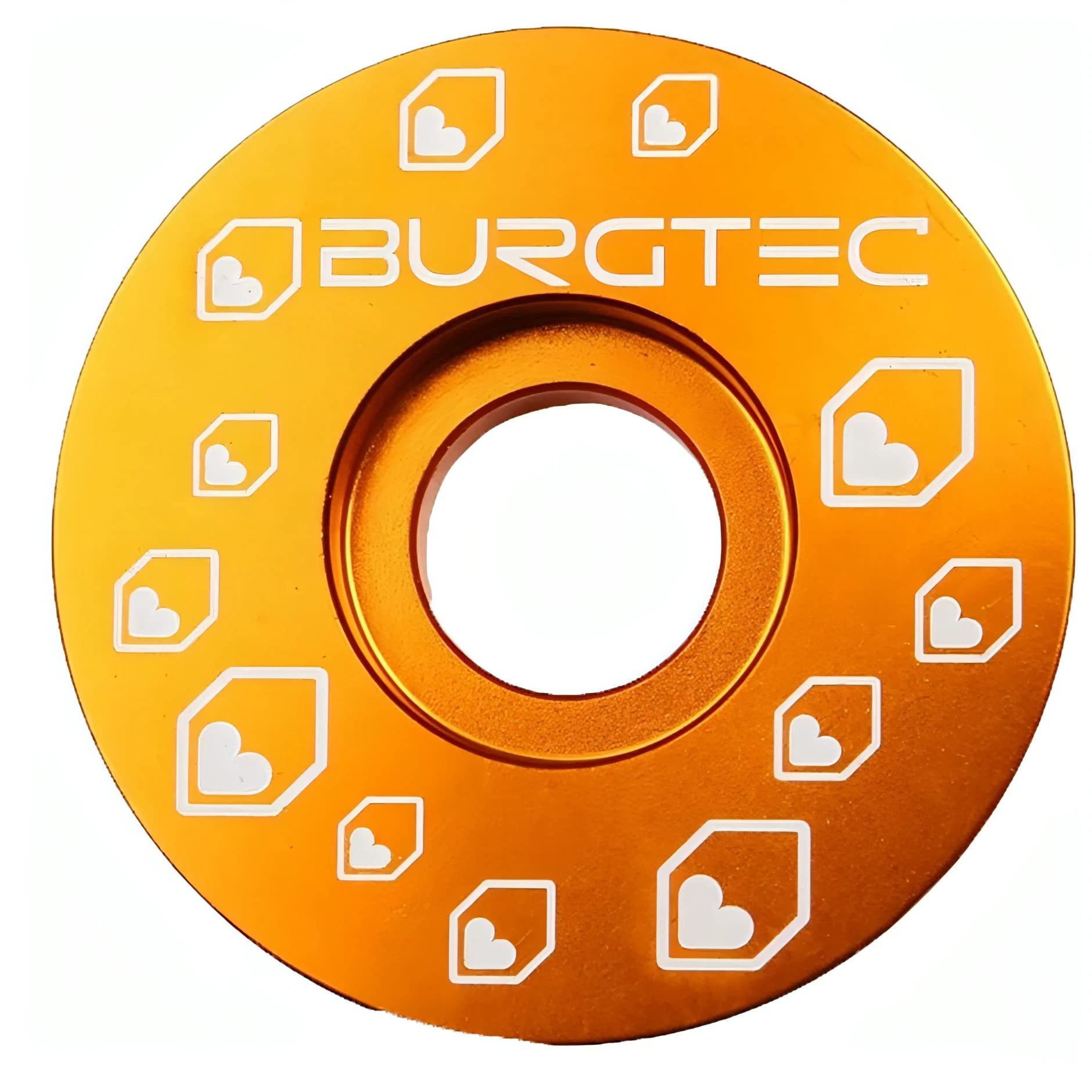 Burgtec Top Cap Parts - Orange Iron Bro Top Cap 9306 | High-Quality Bike Stem Accessories for Mountain & BMX Bikes | Durable Replacement Part for Enhanced Cycling Performance