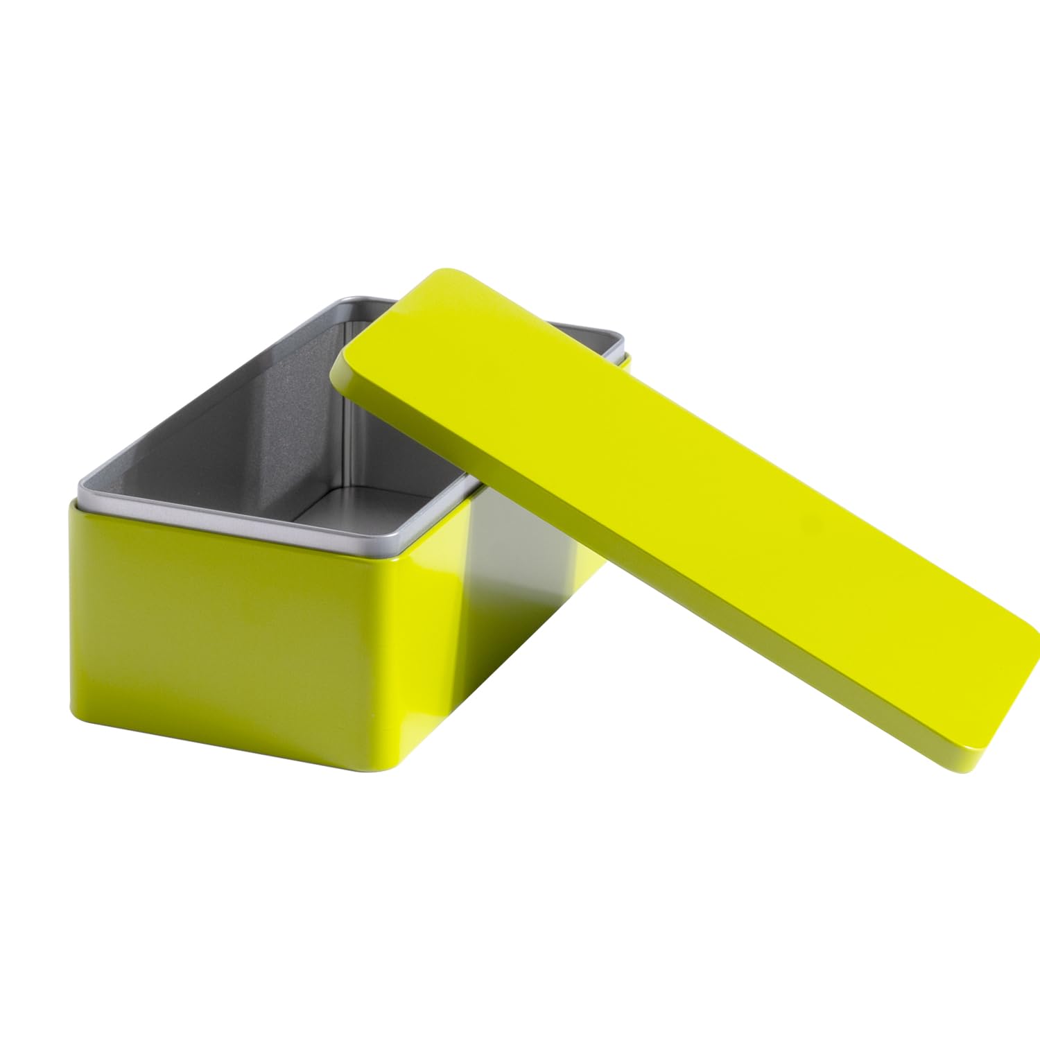 Airtight Metal Food Storage Containers with Lids - Kitchen Pantry Organization Tin Box for Dry Goods, Spices & Snacks - Yellow-Green (Small Size) - Perfect for Home, Office & Camping Use