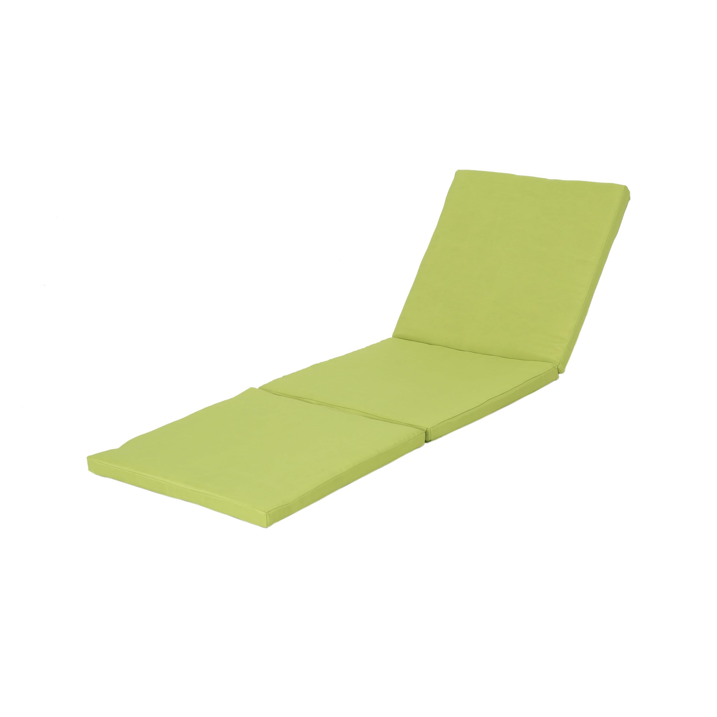 Christopher Knight Home Jamaica Outdoor Water Resistant Chaise Lounge Cushions, 2-Piece Set, Green - Perfect for Poolside, Patio, and Beach Relaxation