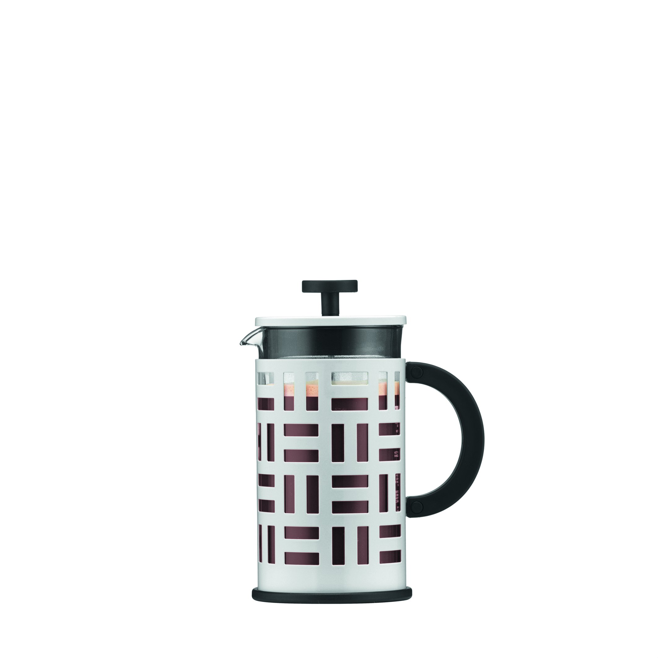 Bodum Eileen 8-Cup French Press Coffee Maker, 34 Oz (1 Liter) Stainless Steel & Black - Perfect for Home, Office & Camping Brewing Fresh Coffee