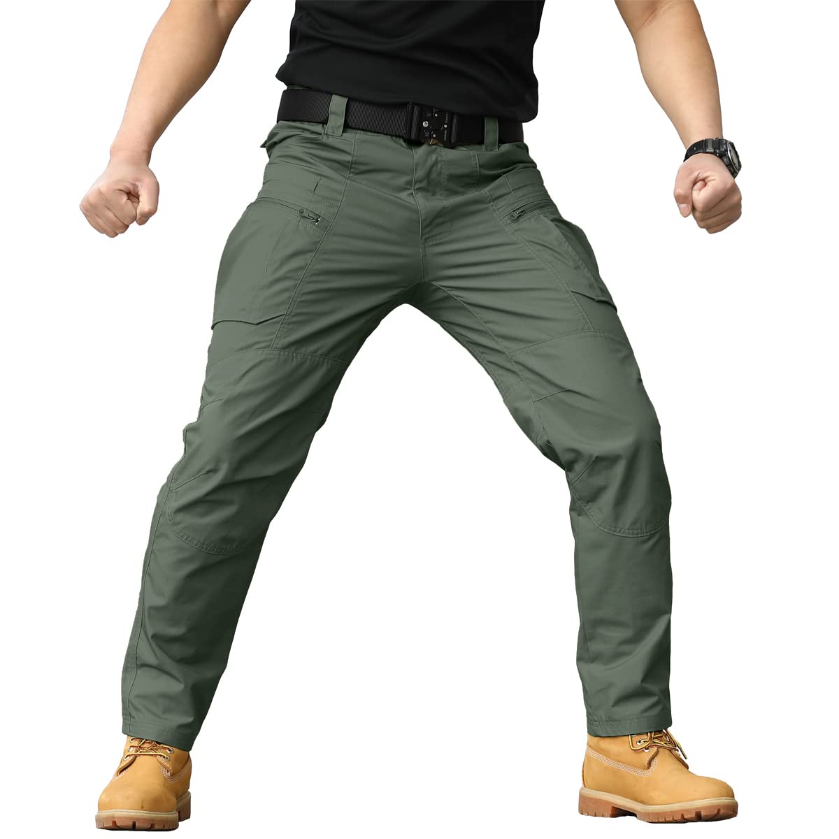 NAVEKULL Men's Tactical Hiking Pants - Lightweight Rip-Stop Military Cargo Pants for Outdoor Work, Camping & Adventure - Durable Army Combat Trousers for Hiking, Travel & Tactical Use