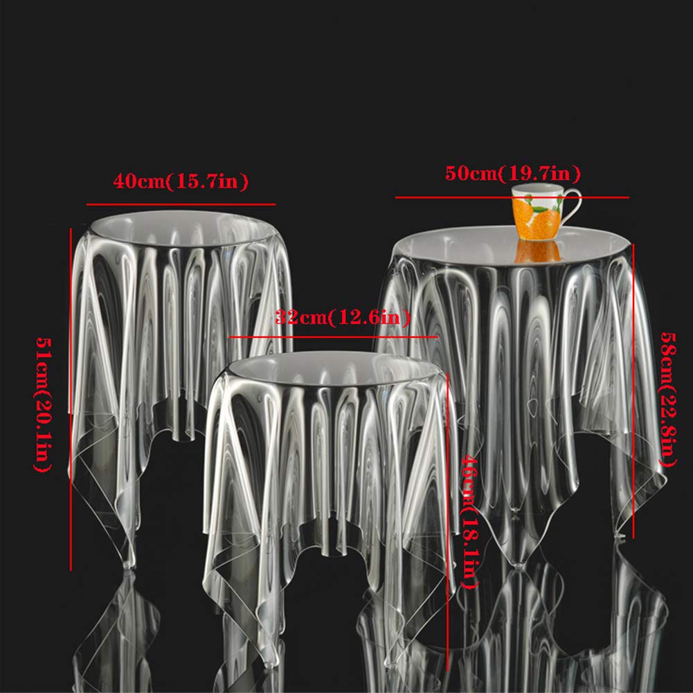 Modern Acrylic Ghost Coffee Table - Transparent & Stylish Living Room & Balcony Decor - Perfect for Small Spaces, Apartments, and Contemporary Home Decor