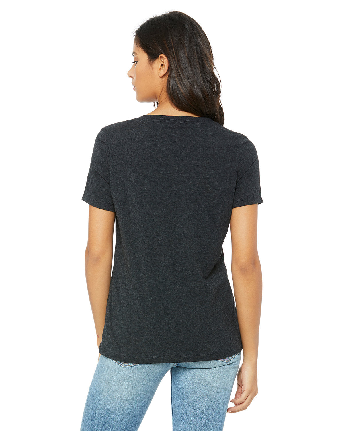Bella + Canvas 6415 Women's Relaxed Fit Triblend V-Neck T-Shirt - Soft & Comfortable Casual Tee for Everyday Wear, Workout, and Lounge