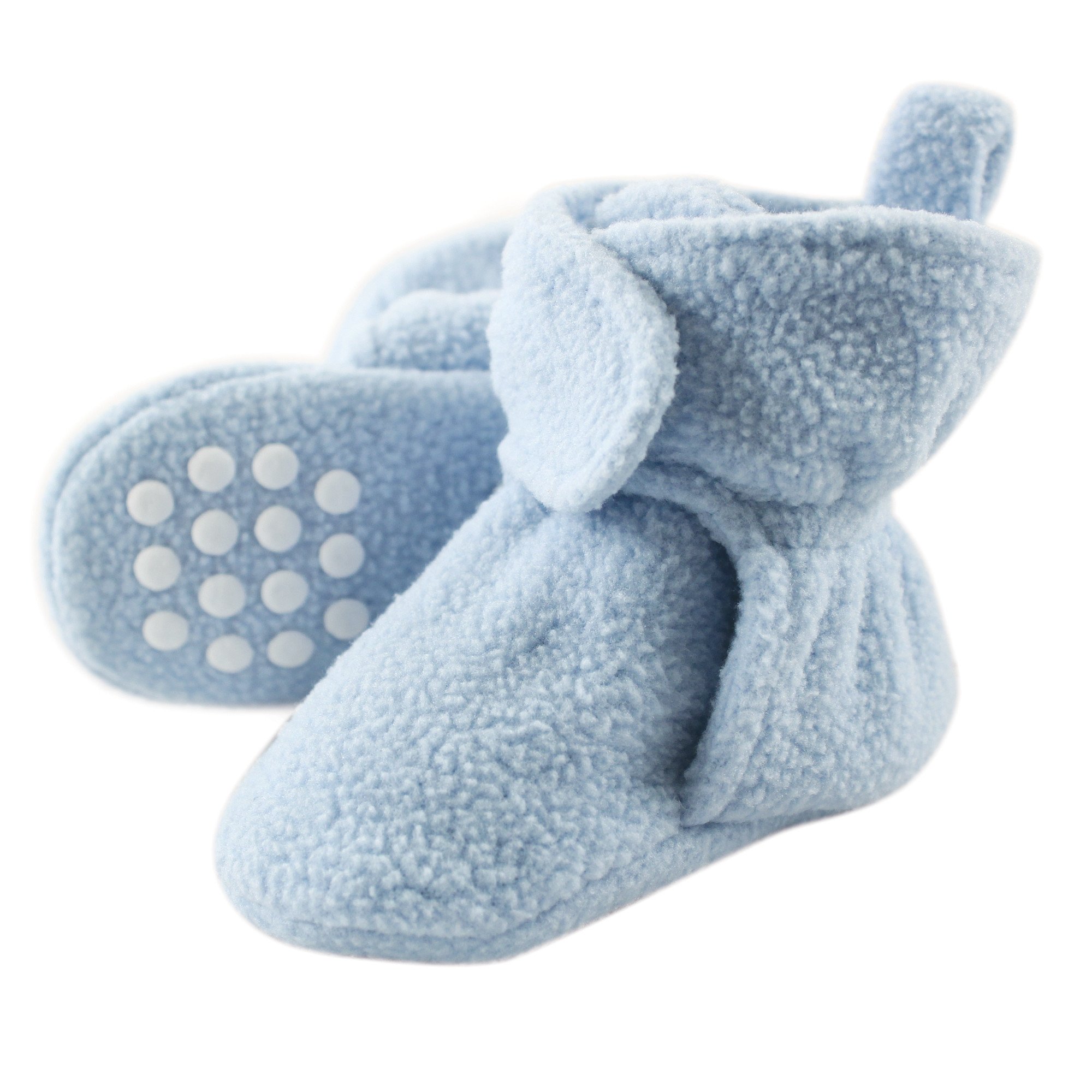Luvable Friends Baby Girls' Cozy Fleece Booties - Soft & Warm Non-Slip Slippers for Infants & Toddlers - Perfect for Winter, Indoor & Outdoor Use