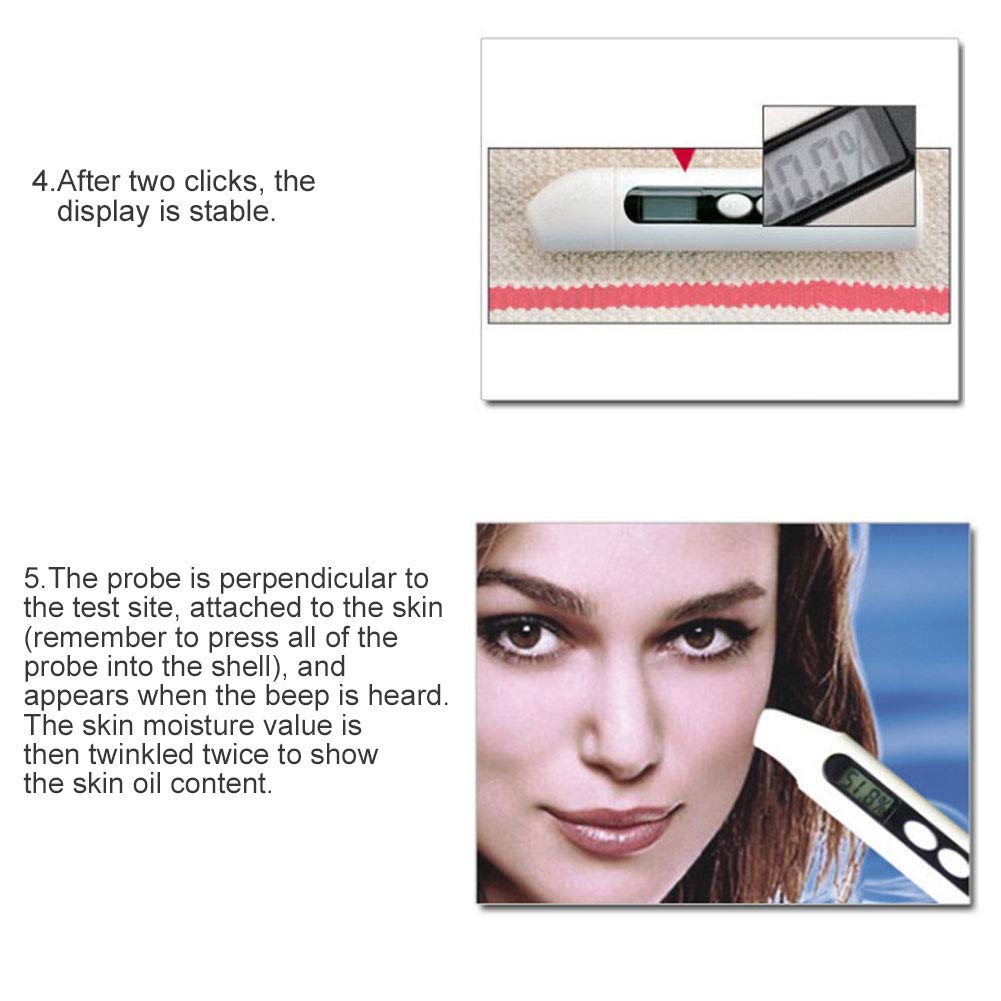 Professional Skin Moisture Tester with LCD Display & Backlight - Accurate Hydration Measurement for Beauty Salons, Spas & Home Use - Essential for Estheticians & Skincare Enthusiasts