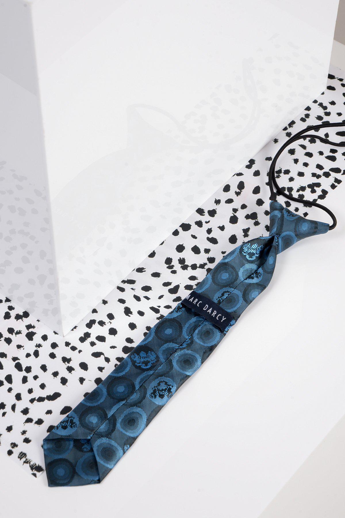 Kids' Sky Blue Bubble Circle Print Tie - Perfect for Birthday Parties, School Events & Formal Occasions