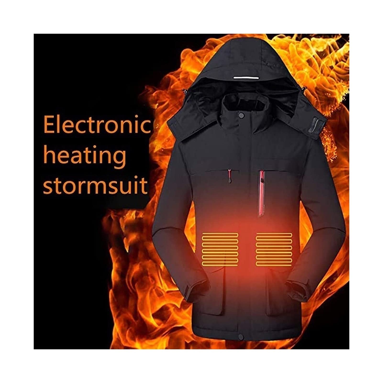 Women's USB Heated Jacket - Soft Shell Winter Coat with Hood, Waterproof & Windproof for Skiing, Hiking, Outdoor Activities | Fleece-Lined Warmth & USB Charging