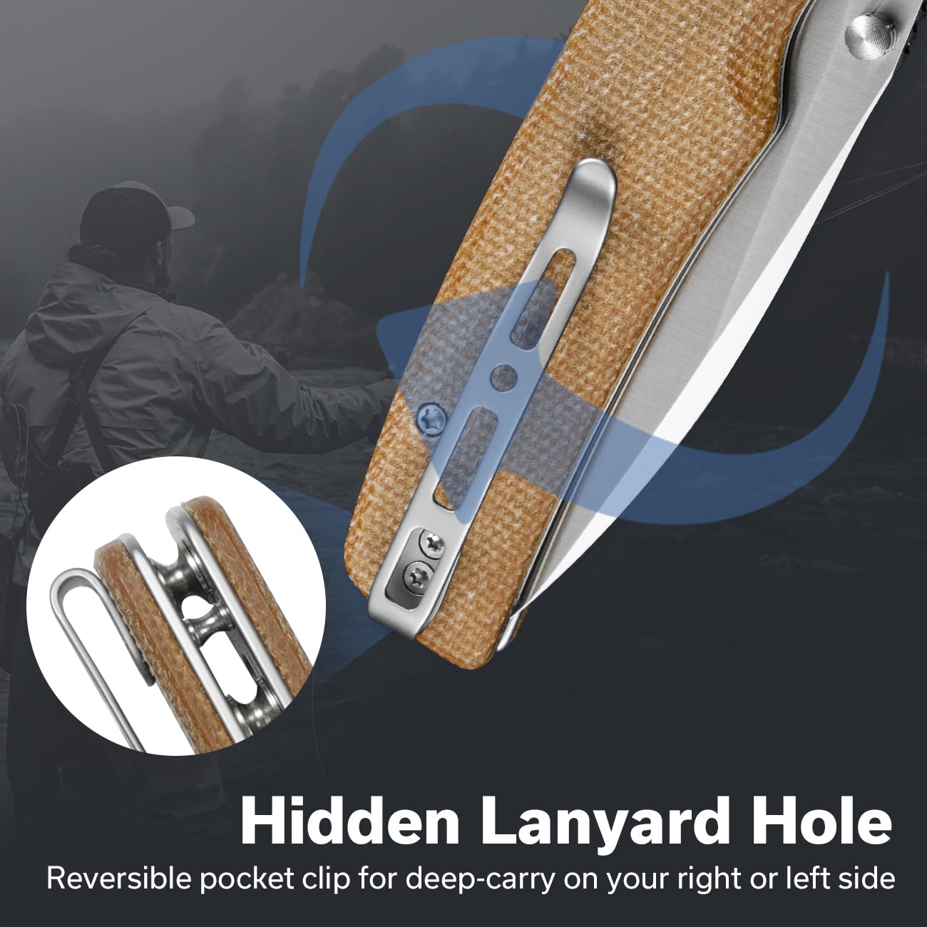 SENCUT Sachse Folding Pocket Knife - 9Cr18MoV Satin Blade, Brown Micarta Handle, Button Lock & Clip - EDC Knife for Men & Women | Camping, Hiking, Survival, Everyday Carry, Outdoor Activities & Gifts S21007-3