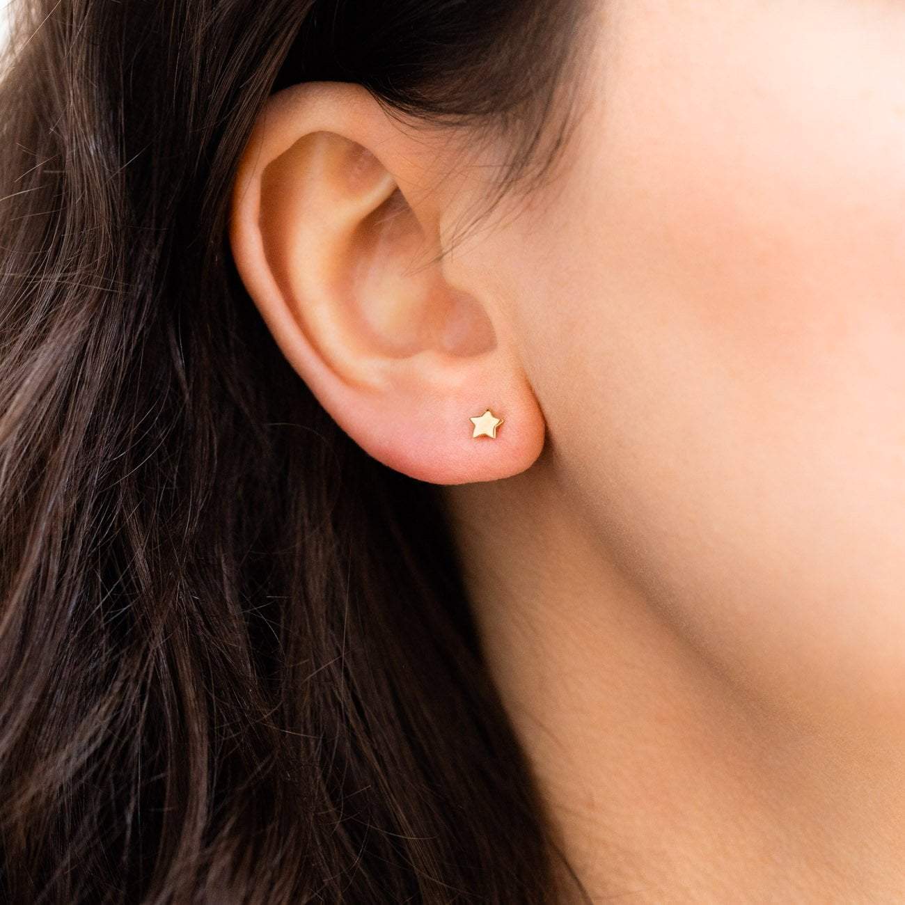 Solid Gold Star Earrings for Women - 14K Yellow Gold Dainty Stud Earrings - Perfect for Everyday Wear, Gifts & Special Occasions