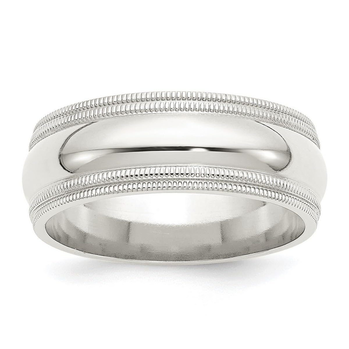 925 Sterling Silver Comfort Fit Double Milgrain Band Ring for Women & Men - Elegant Unisex Wedding Band, Anniversary Ring, or Everyday Jewelry - Available in Multiple Sizes (4-12)