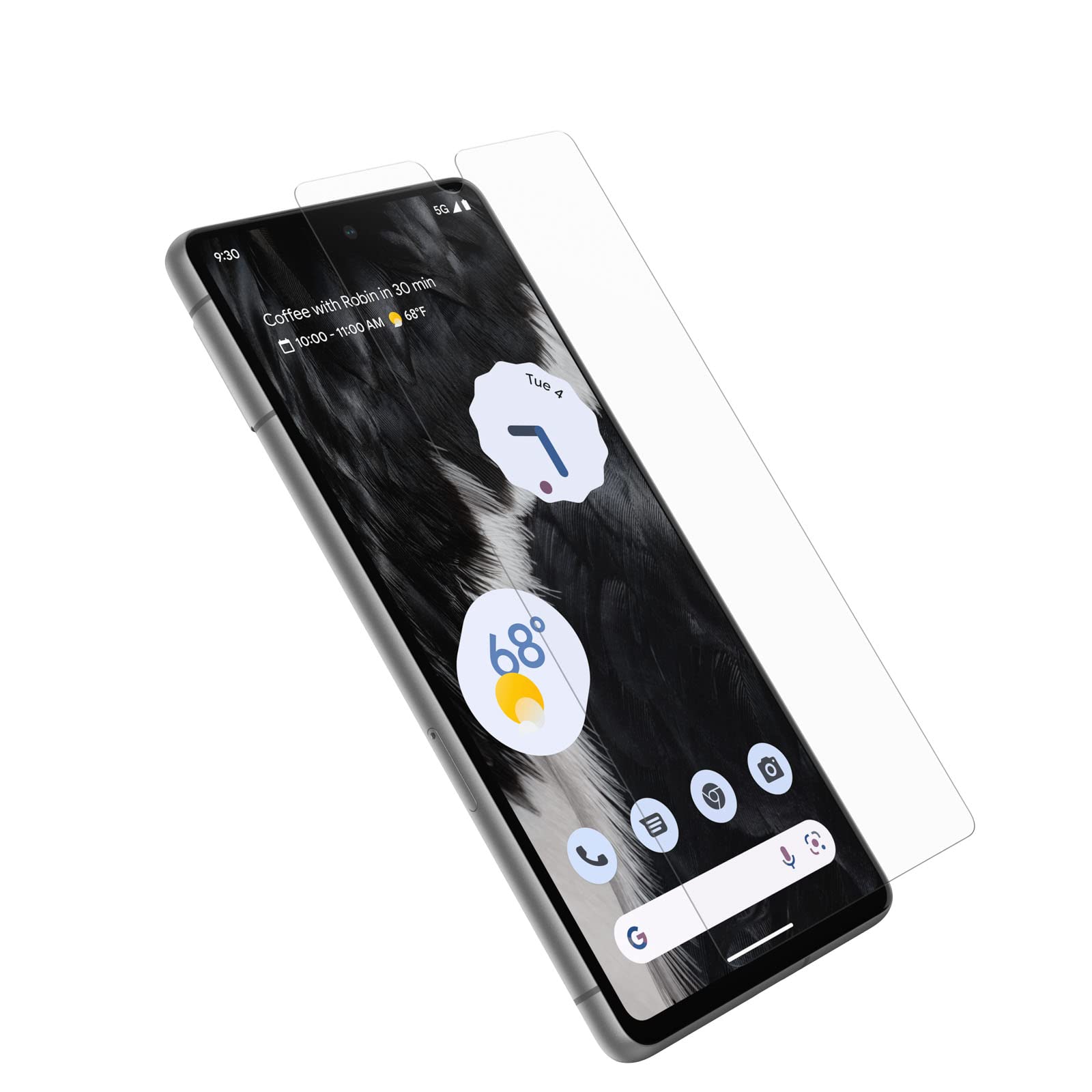 OtterBox Alpha Flex Screen Protector for Google Pixel 7 - Shatterproof & Antimicrobial for Daily Protection