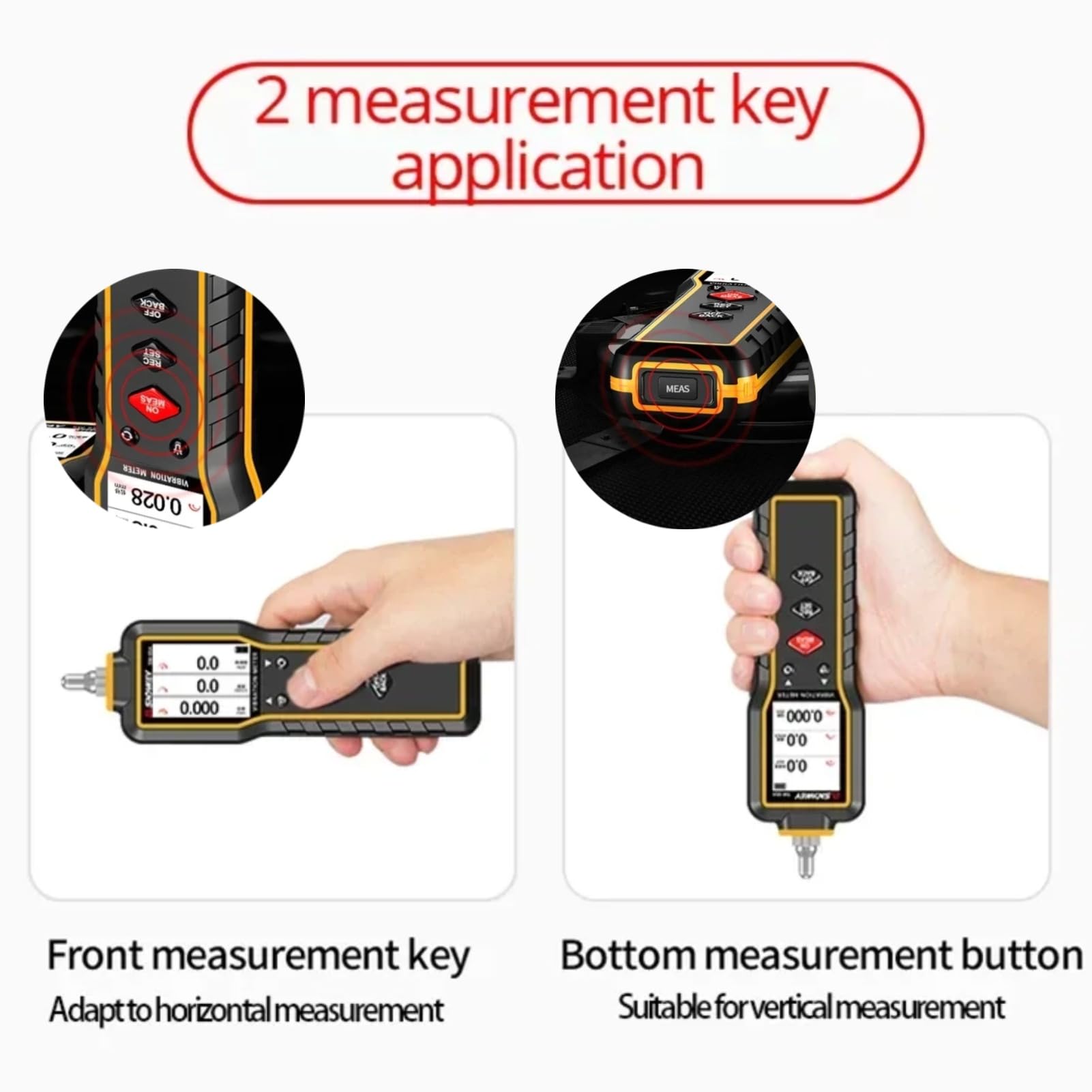 SW-65A Handheld Digital Vibration Analyzer Tester - Portable Vibration Meter for Equipment Monitoring & Predictive Maintenance - Ideal for Industrial Machinery, HVAC Systems & Automotive Diagnostics