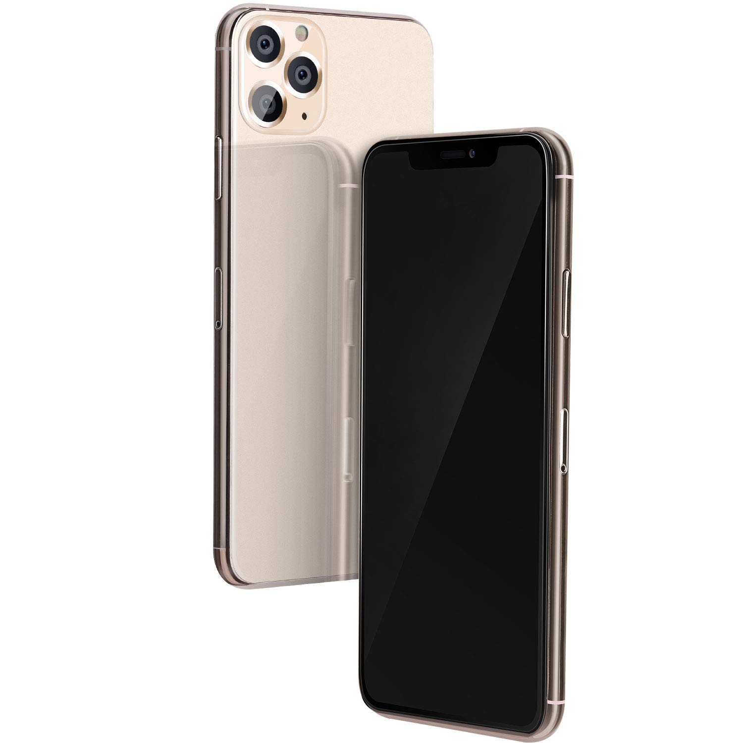 1:1 Scale Aluminum Frame Replica Dummy Phone Display - Non-Working Fake iPhone 11 Pro Max (Gold with Black Screen) - Perfect for Store Displays, Photography Props, and Phone Case Fitting